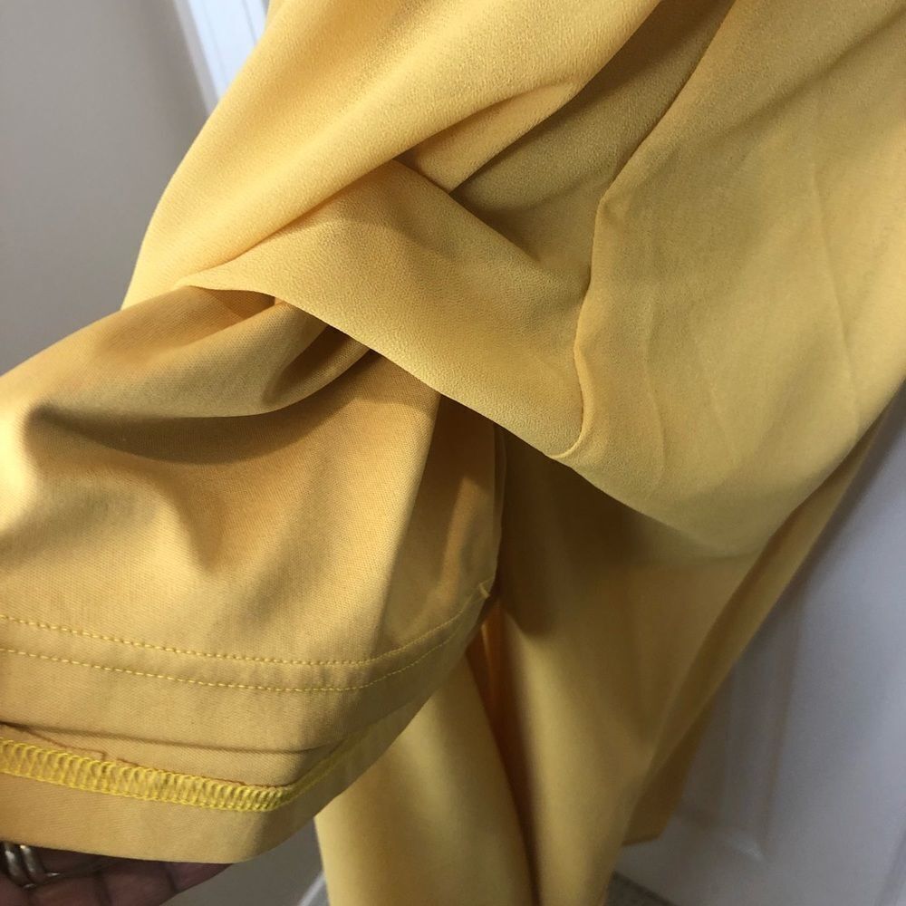 Windsor yellow thin spaghetti strap maxi prom homecoming dress, size small - Picture 9 of 16